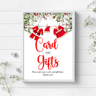 Christmas Card and Gifts Sign
