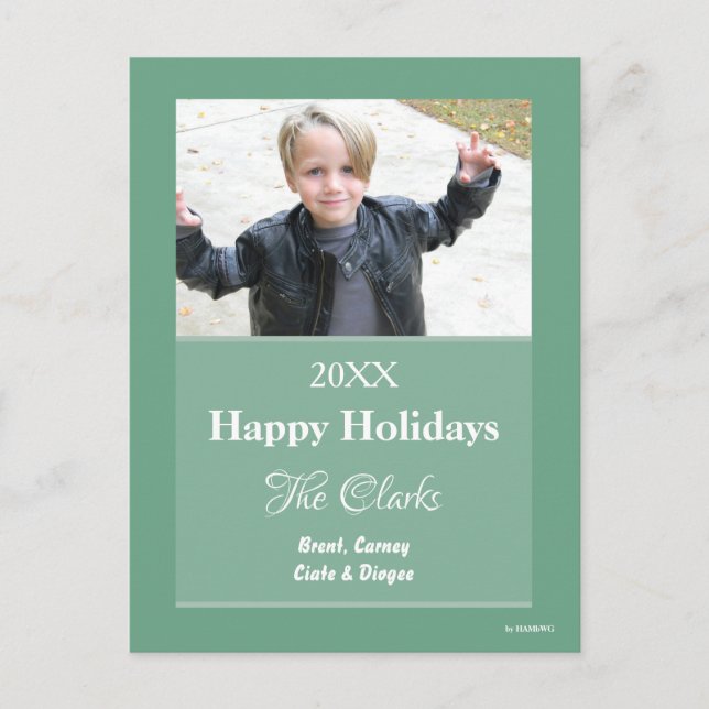Christmas Card Any Colour Postcard - HAMbWG (Front)