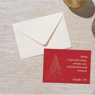 Christmas Card: Behold, a virgin shall conceive Card