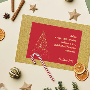 Christmas Card: Behold, a virgin shall conceive Card