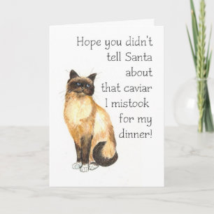 Christmas Card - Birman Cat