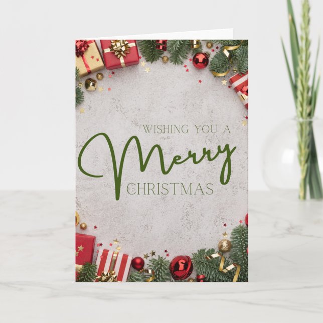 Christmas Card - Blank Inside - Add Custom Message (Front)