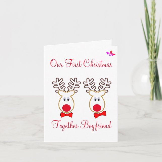 Christmas Card - Boyfriend Husband Mr or His Name (Front)