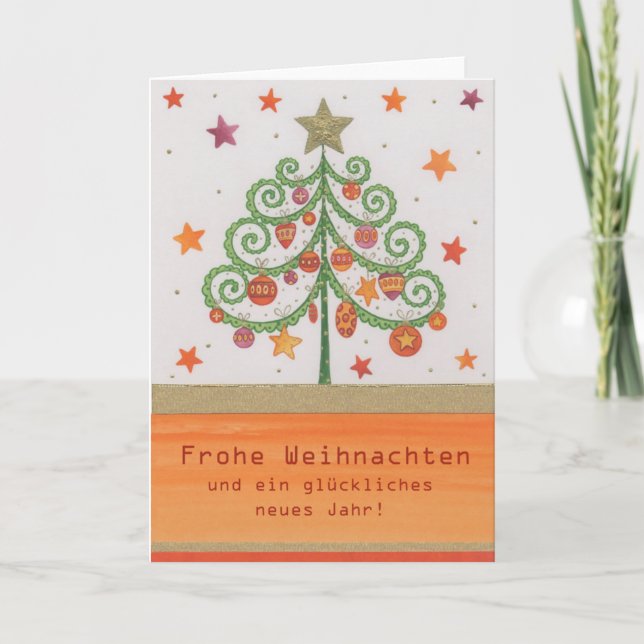 Christmas card Bunter Tannenbaum (Front)