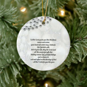 Christmas Card Ceramic Tree Decoration