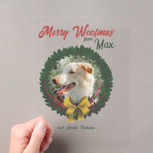 Christmas card crown Christmas pet Acrylic Invitations