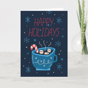 Christmas Card Cup of Cocoa with Candy Cane
