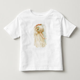 Christmas card depicting a girl with a muff toddler T-Shirt
