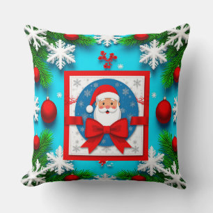 Christmas Card Design Featuring Santa Claus Cushion