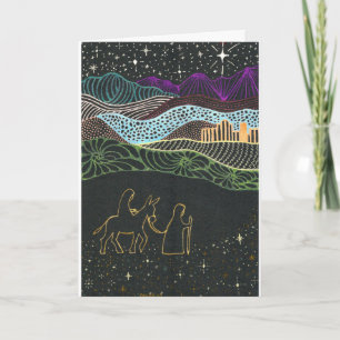 Christmas Card. Design "Journey to Bethlehem" Card
