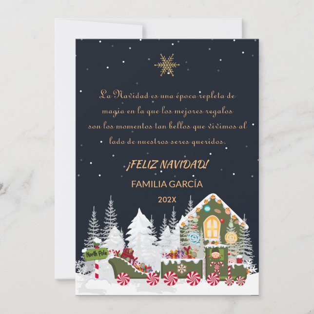 Christmas Card Editable Name Express Polar Elf (Front)