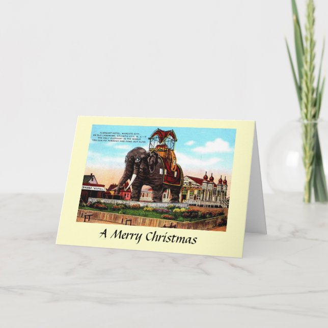 Christmas Card - Elephant Hotel, Atlantic City (Front)