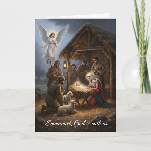 Christmas card - Emmanuel God is with us (Front)
