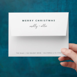 Christmas Card Envelope Minimalist Holiday Mail