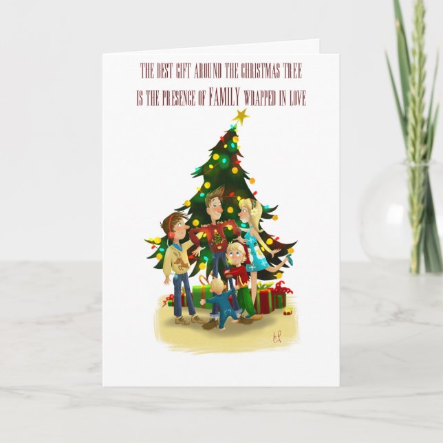 Christmas Card - Family at Christmas (Front)