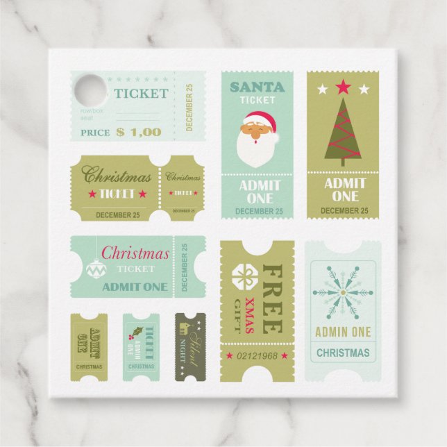 Christmas Card Favour Tags (Front)