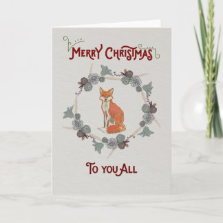 Christmas Card featuring a fox
