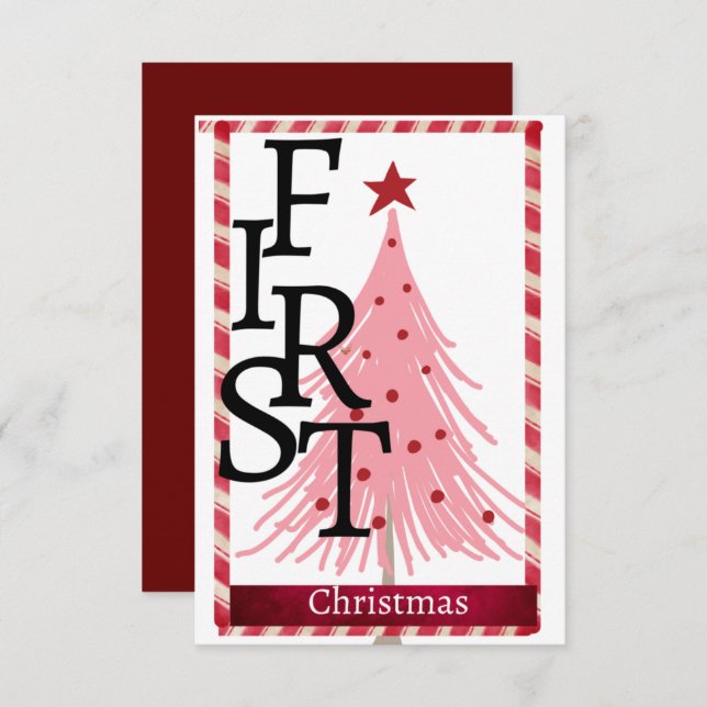 Christmas card first Christmas  (Front/Back)