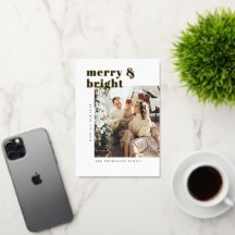 Christmas Card Foil Merry & Bright