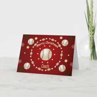 Christmas Card For Baseball Coach