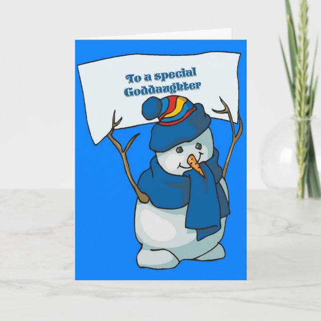 Christmas Card For Goddaughter (Front)