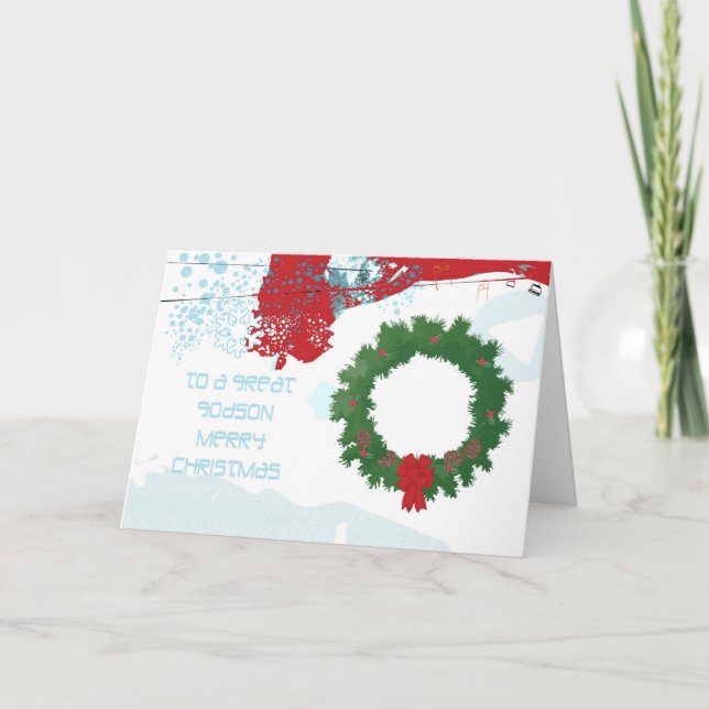 Christmas Card For Godson (Front)