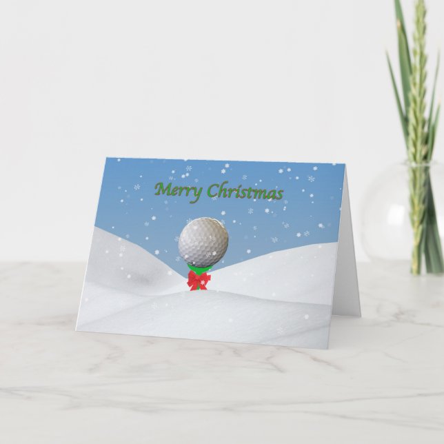 Christmas Card for Golfer (Front)