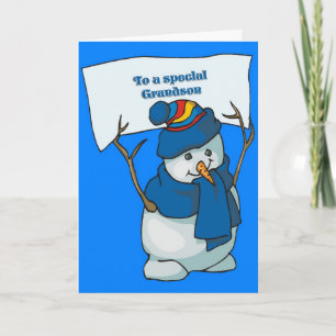 Christmas Card For Grandson