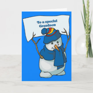 Christmas Card For Grandson