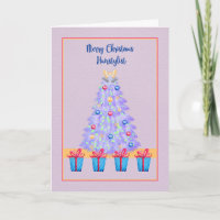 Christmas Card for Hairstylist Lavender Tree