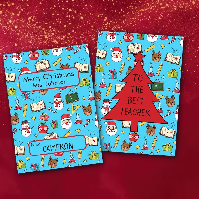 Christmas Card For Kids School Teacher (Creator Uploaded)