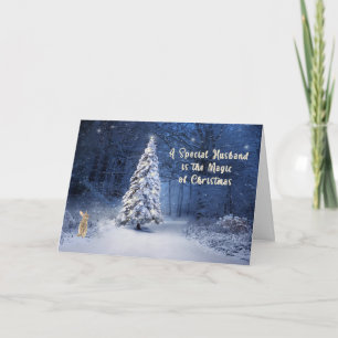 Christmas Card for Special Husband Scenic