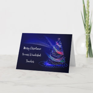 Christmas Card for Teacher with Tree