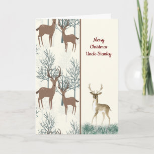 Christmas Card for Uncle with Deer