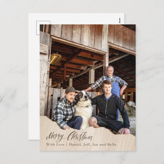Christmas Card From Photos Farm Christmas Postcard (Front/Back)
