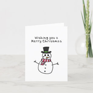 Christmas Card Hand Drawn Snowman