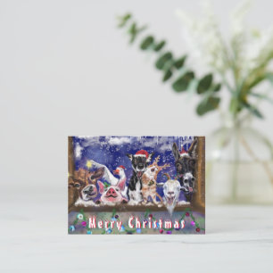 Christmas Card Happy Farm Animal Party - Fun