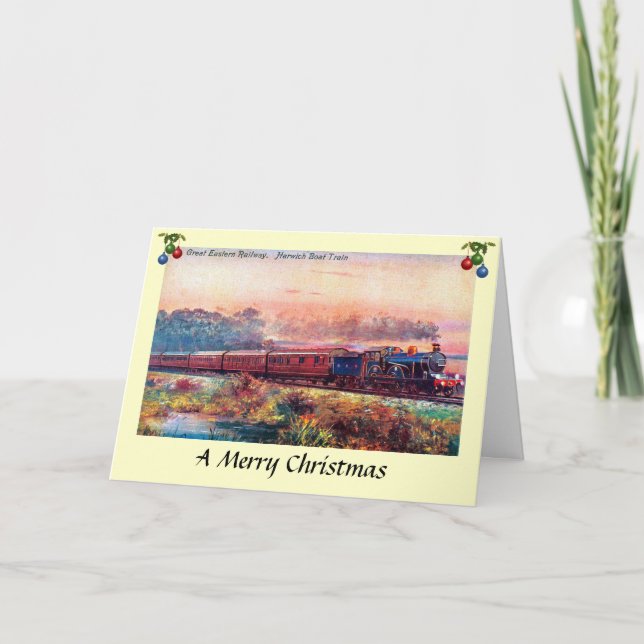 Christmas Card - Harwich Boat Train (Front)