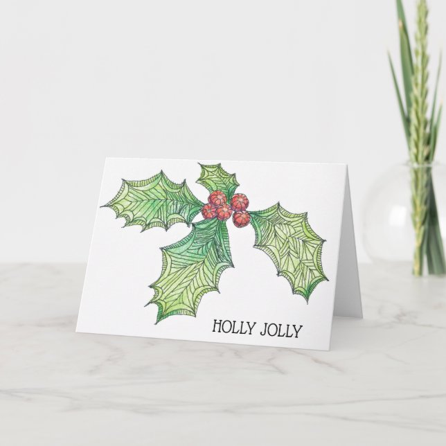 Christmas Card Holly Jolly (Front)
