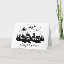 Christmas Card in Black and White
