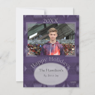 Christmas Card in Purple