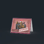 Christmas card Irish Terrier<br><div class="desc">Christmas card with photo imprint of Irish Terrier and Plüsch Terriern</div>