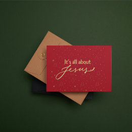 Christmas Card: It's all about Jesus #2 Card