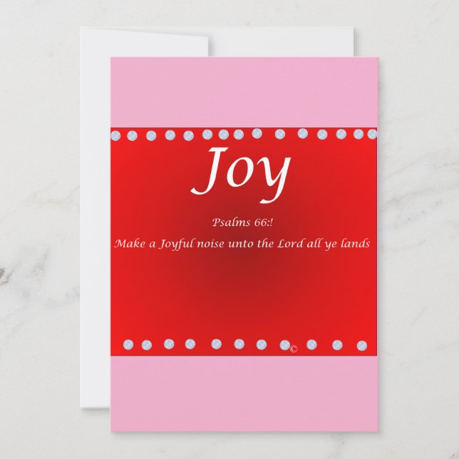 Christmas card -Joy (Front)