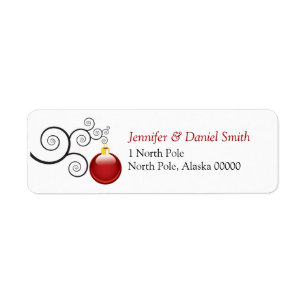 Christmas Card Label Stickers Holiday Ornament