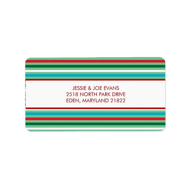 Christmas Card Mailing Address Labels (Front)