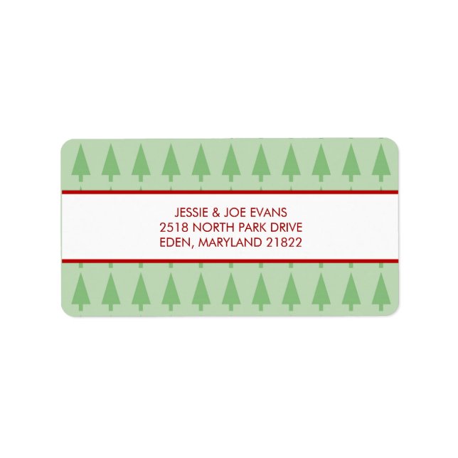 Christmas Card Mailing Address Labels (Front)