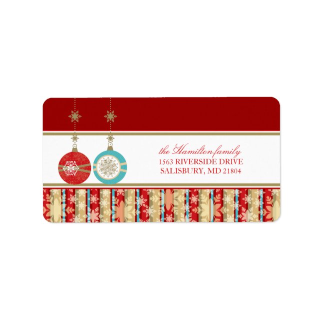 Christmas Card Mailing Address Labels (Front)