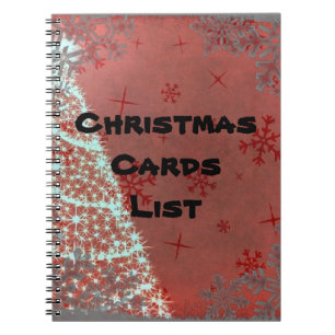 Christmas Card Mailing List Notebook