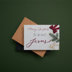 Christmas Card: Merry Christmas it's about Jesus. Card